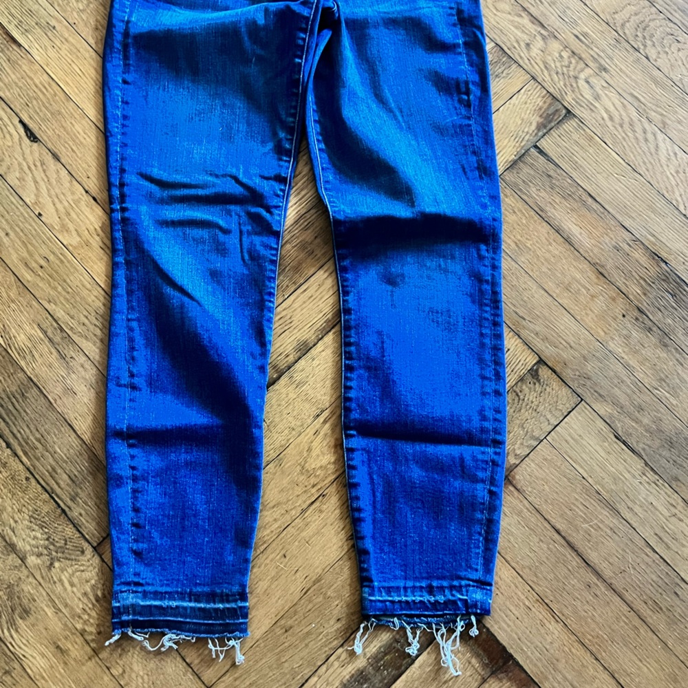 Raw edge denim